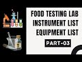 Laboratory instrument list equipment listanalytical or chemical food testing laboratory part3
