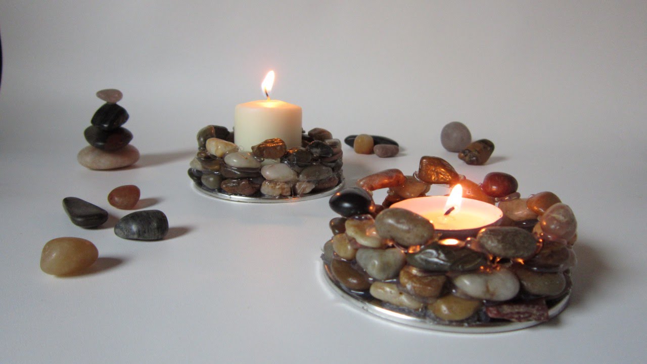 Create Earthy Stone Candle Holders - DIY - Guidecentral - YouTube