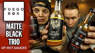 Devouring Fuego Boxs Trio Of Slick Matte Black Hot Sauces