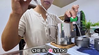 My First Attempt of Making Scented Candle| Morning to Night Routine| Province Life Wealth