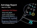 Astrology may 2127 2024 sagittarius full moon  venus conj jupiter jupiter  venus ingress gemini