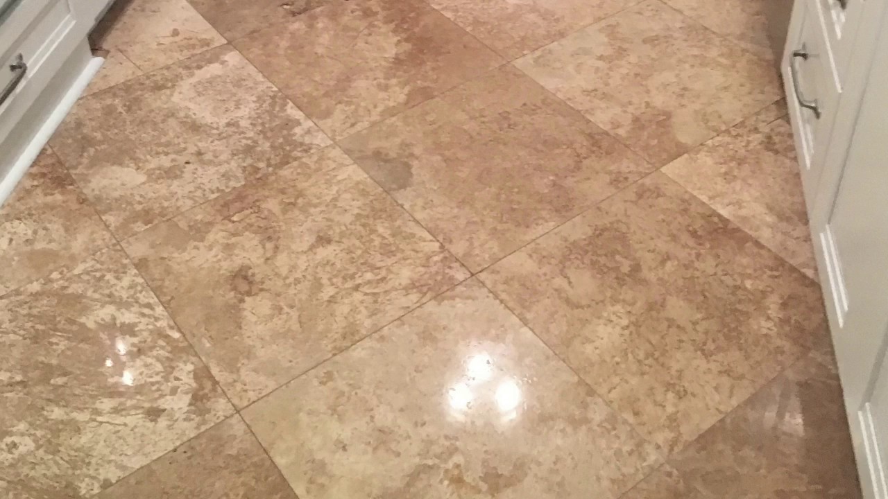 Polishing Travertine Floor Youtube