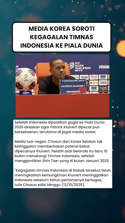 Media Korea Soroti Kegagalan Timnas Indonesia ke Piala Dunia 2026