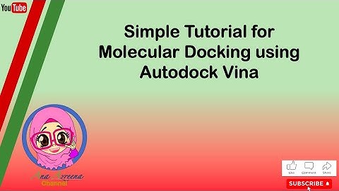 Simple Tutorial for Molecular Docking using AutoDock Vina   HD 720p