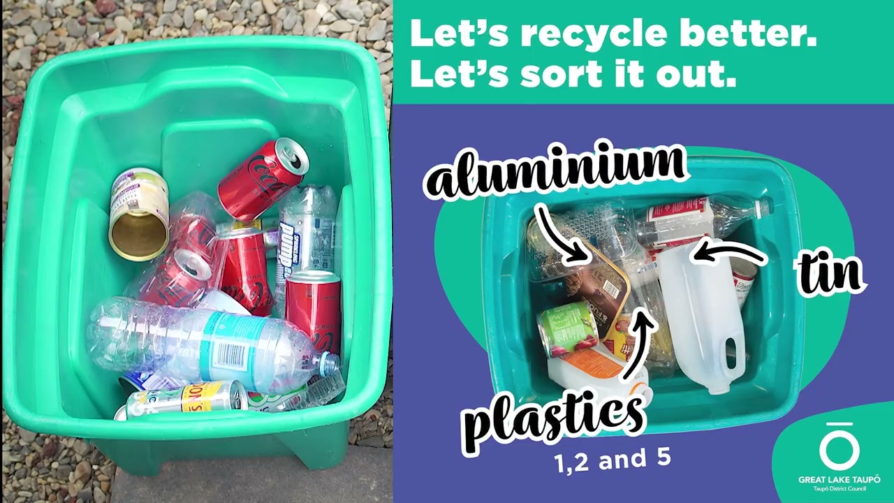 A quick guide to sorting your kerbside recycling in the Taupō District