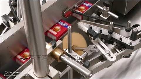 LABELSTIK-120C.Twin Carton / Show Box Front and Back Security L Shape Label Application Machine