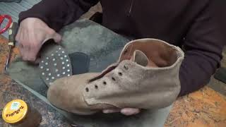 Ботинки кожаные . Восстановление и устранение нюансов. Маршевые ботинки Вермахт и СС.
