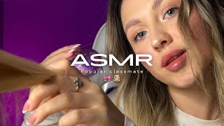 ASMR | popular classmate playing with your hair 👱🏻‍♀️🎀