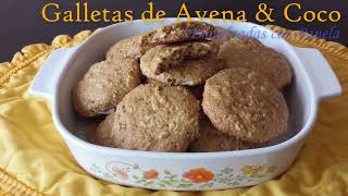 Galletas de Avena y Coco endulzadas con Panela | Sin azúcar ni harina | 100% ingredientes nutritivos
