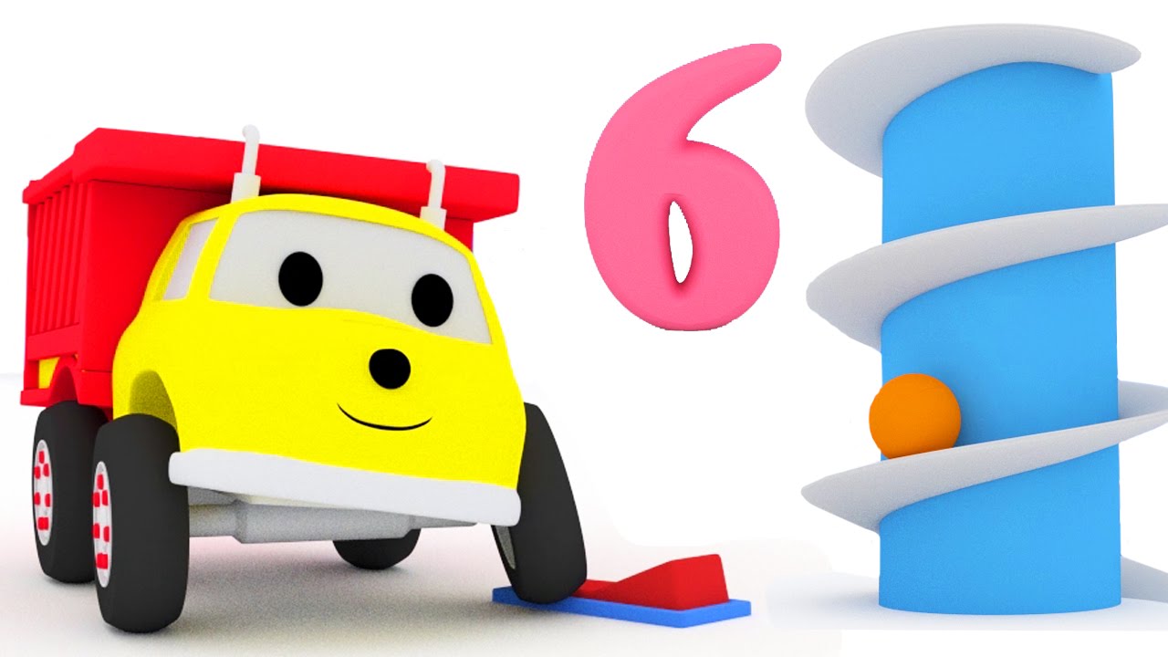 Giant slide : learn numbers with Ethan the Dump Truck | Educational cartoon for children