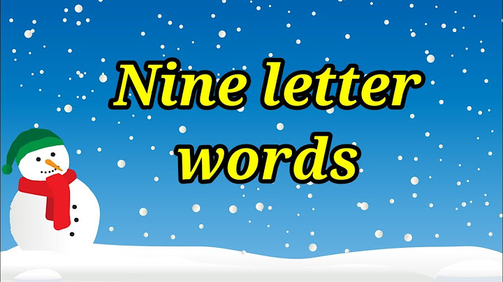 Nine Letter Words In English Youtube