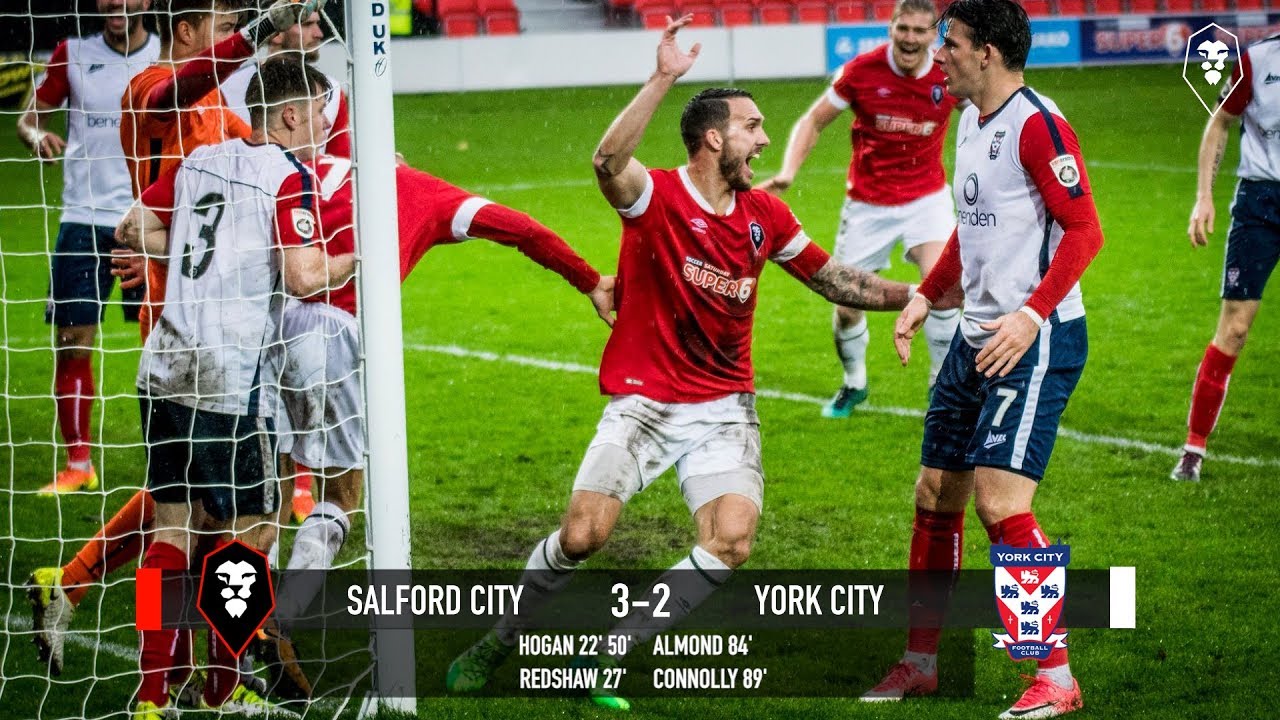 national league volley Salford City 3-2 York City - National League North 22/10