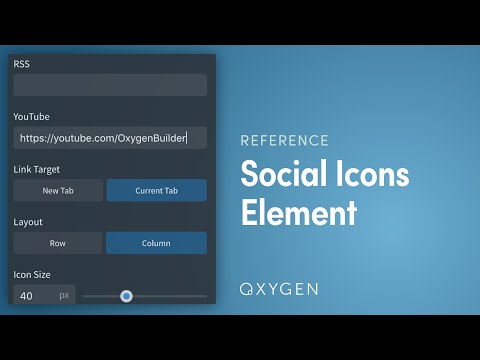 Social Icons with Oxygen - Facebook, Instagram, Twitter, LinkedIn, YouTube, & RSS