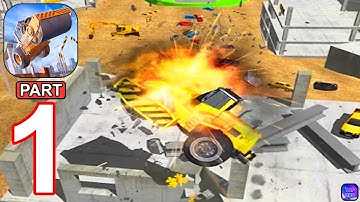 Construction Ramp Jumping - Gameplay Walkthrough Part 1 Levels 1-2 (Android, iOS Gameplay)