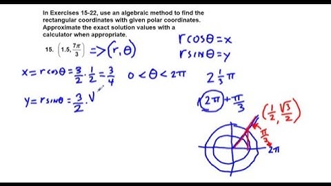 Precalculus Chapter 6.4 Exercises 15-22 Convert Polar Coordinates to Rectangular Coordinates
