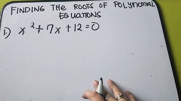 FINDING THE ROOTS OF POLYNOMIAL EQUATION (PART 1)