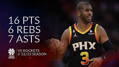 Chris Paul 16 pts 6 rebs 7 asts vs Rockets 22/23 season