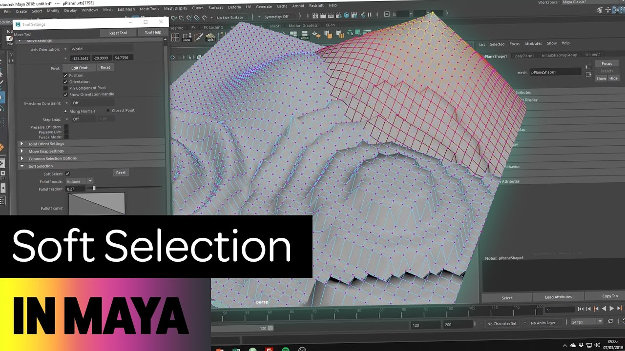 How To Use Soft Selection In Maya