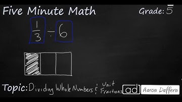 5th Grade Math Dividing Whole Numbers and Unit Fractions