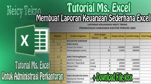 Contoh & Cara Membuat Laporan Keuangan Sederhana Excel