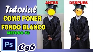 TUTORIAL PHOTOSHOP CS6 -  COMO PONER FONDO BLANCO O DE OTRO COLOR A LAS FOTOS screenshot 5