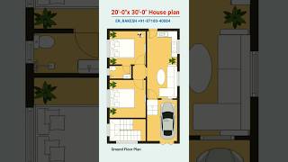 20x30 Small House Plan 600 Sf Design Idea shorts viral floorplan homeplan homedesign houseplan