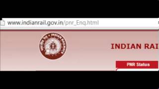 IRCTC Indian Railway PNR Status
