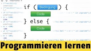 Was sind if und else | Programmieren lernen mit JavaScript #10