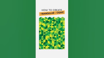 How to Create Triangular Mosaic in illustrator #illustrator #design #logodesign #graphicdesign