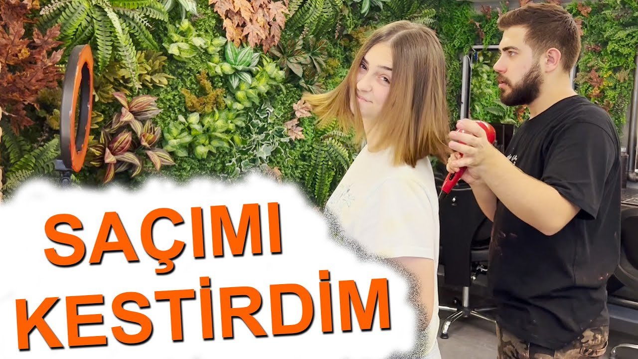 SAÇIMI KESTİRDİM - Kuaför Vlog
