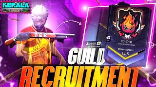 Free Fire Guild Recruitment Malayalam 😍🥳 T E R  💎 || APSTER APS || FREE FIRE