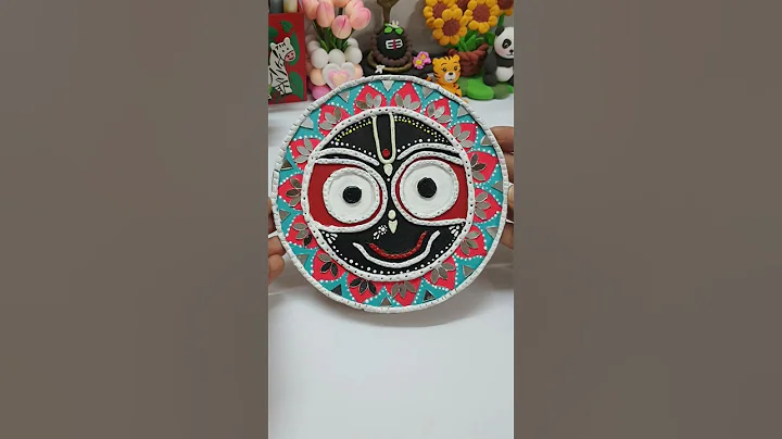 Lord Jagannath 🪷🙏 Lippan art #clayart #homedecor #lord #lordkrishna #jagannath #shorts #short #diy