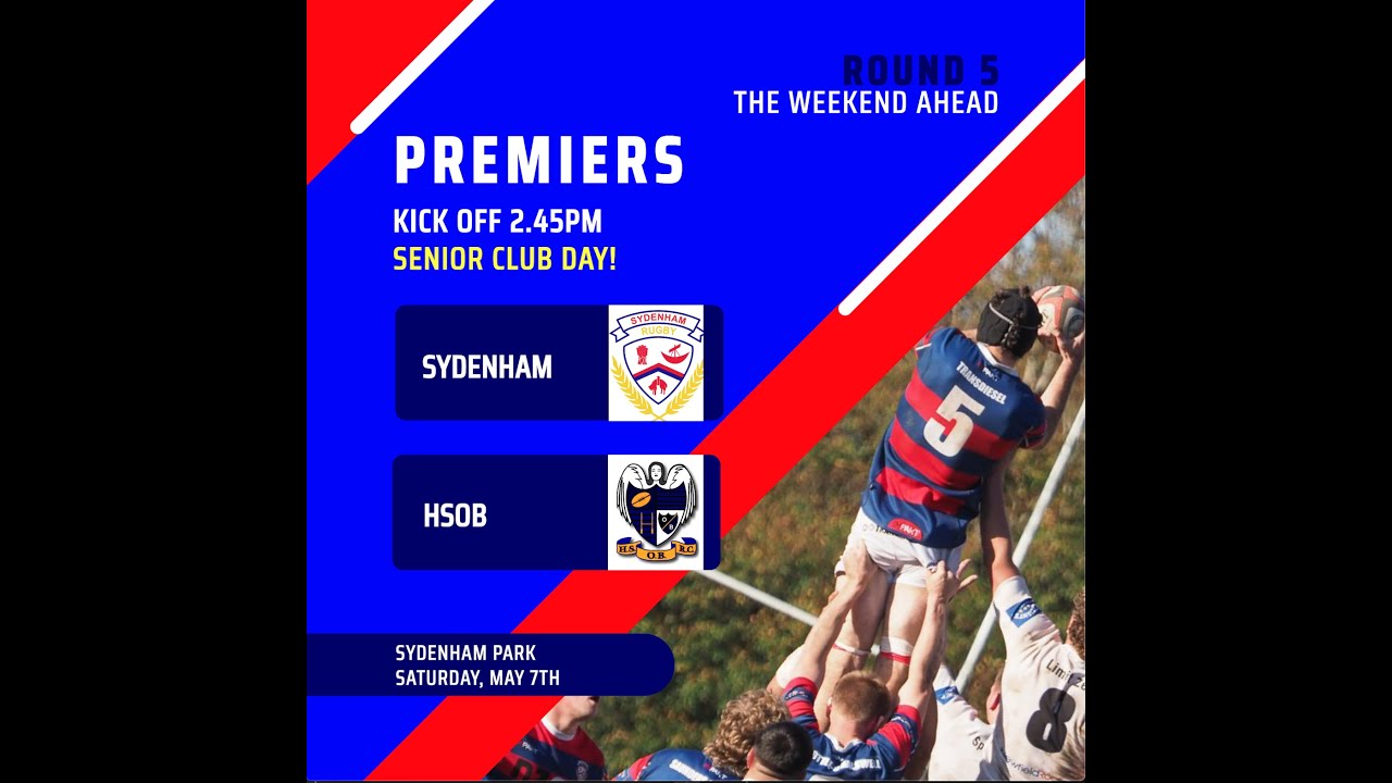 Sydenham VS High School Old Boys Rugby Live Stream