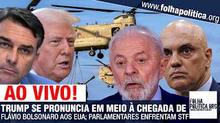 AO VIVO: DONALD TRUMP SE PRONUNCIA EM MEIO À CHEGADA DE FLÁVIO BOLSONARO AOS EUA; PARLAMENTARES...