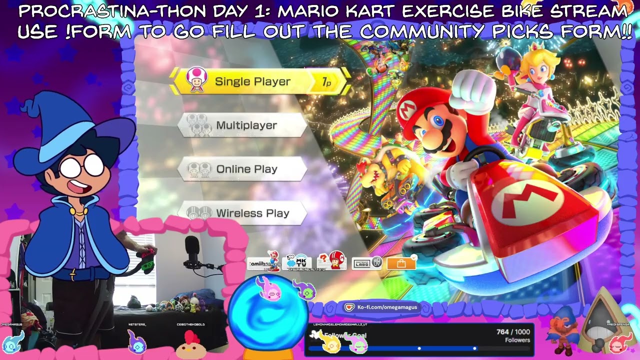 PROCRASTINA-THON DAY 1: MK8 Exercise Bike VOD