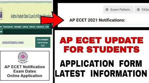 ap ecet application form realsed?||ecet notification update 2021
