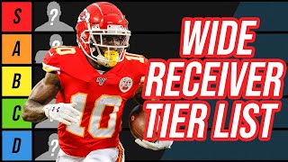 2021 Fantasy Football - Wide Receiver Tier List