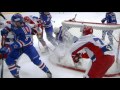 Alexander Radulov slashes Mikko Koskinen on his glove