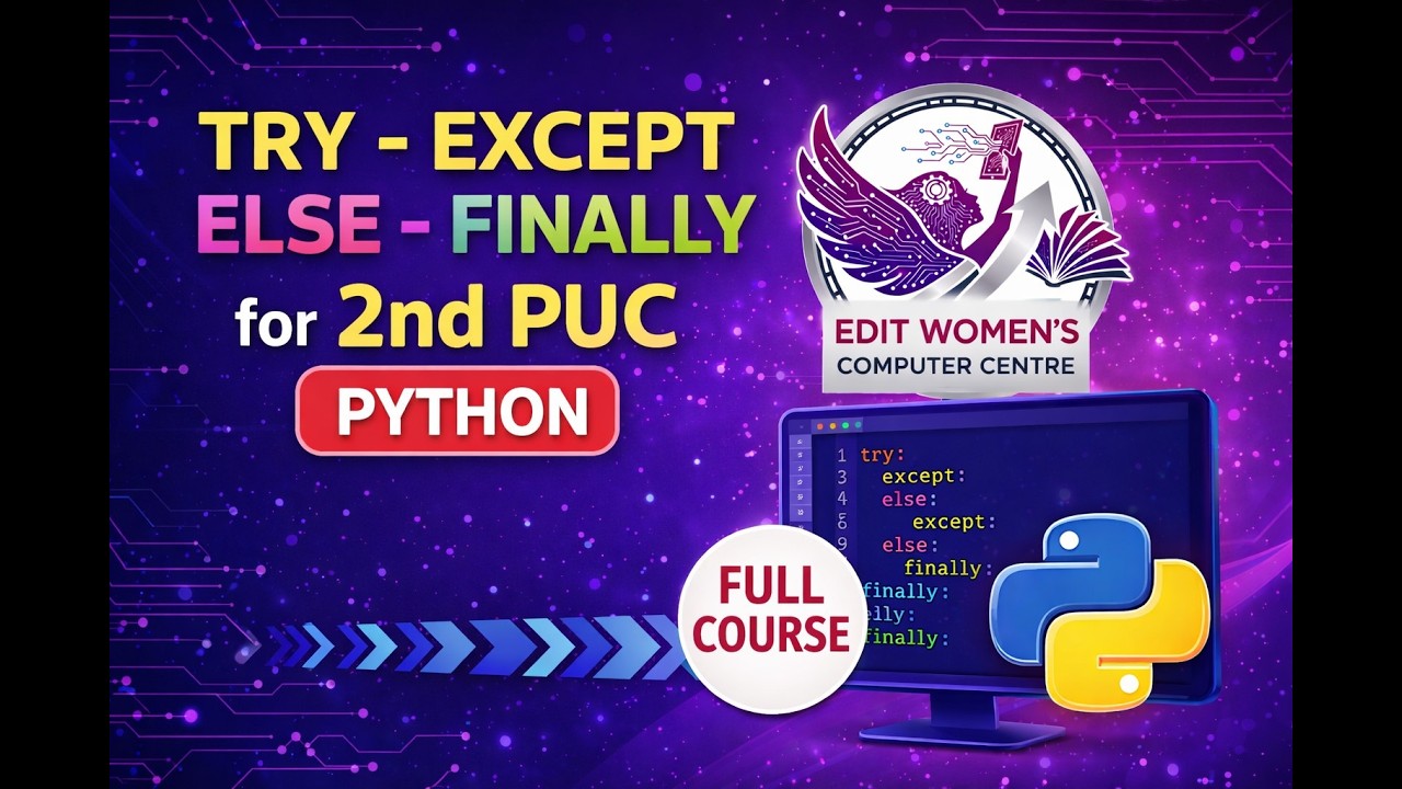 Try – Except – Else – Finally in Python | 2nd PUC Python | except else ...