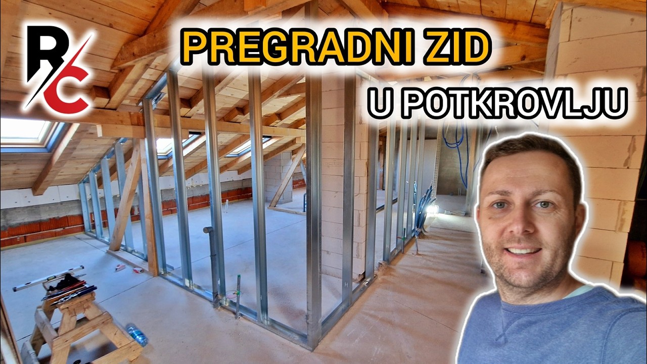 Formiranje vanjskih zidova stana u potkrovlju - Rigips konstrukcija