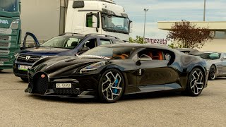 €16.7M BUGATTI LA VOITURE NOIRE Sound!  Revs, Launch Control and Accelerations!