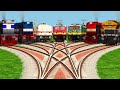 Realistic Railroad Trains Crossing At Curves Tracks l trains crossing games l gaming videos l trains
