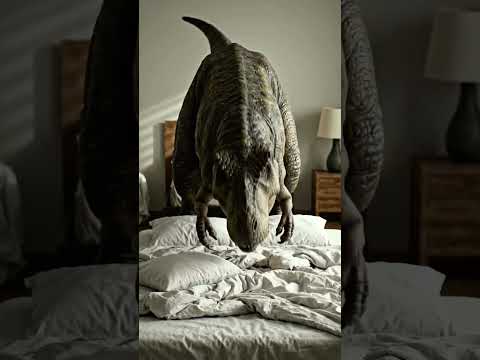 T-Rex On My Bed… What Happened Next? 😱 #dinosaur #shorts