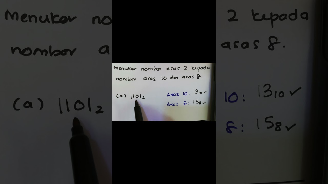 MENUKARKAN NOMBOR ASAS 2 KEPADA NOMBOR ASAS 10 DAN ASAS 8 MENGGUNAKAN KALKULATOR