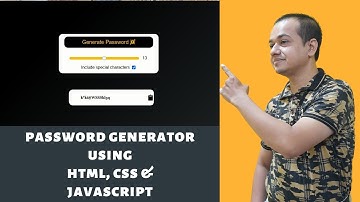 🔴 Password Generator using HTML, CSS, and JavaScript