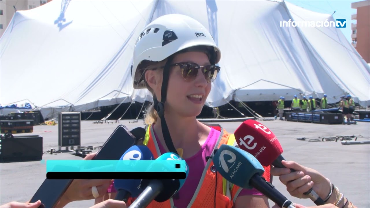 Levantamiento de la Gran Carpa del Circo del Sol Alicante 2022