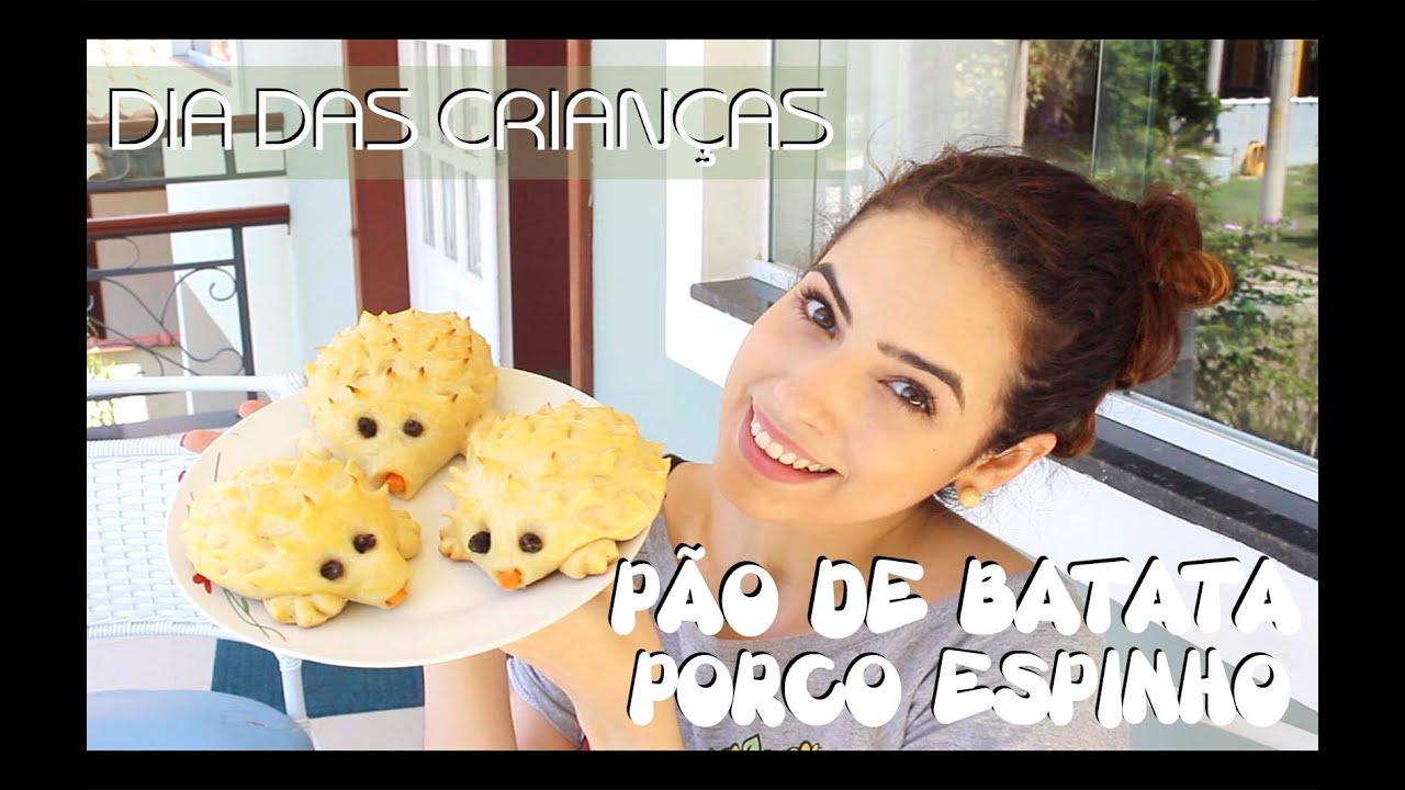 PÃO DE BATATA PORCO ESPINHO - especial dia das crianças - Paula Stephânia