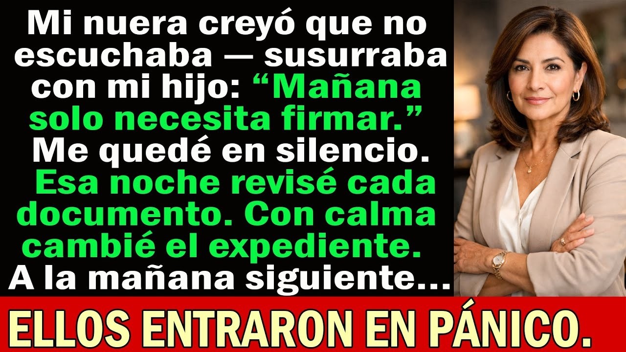 Oí a mi nuera decir： “Mañana solo necesita firmar” — Esa misma noche cambié el expediente…
