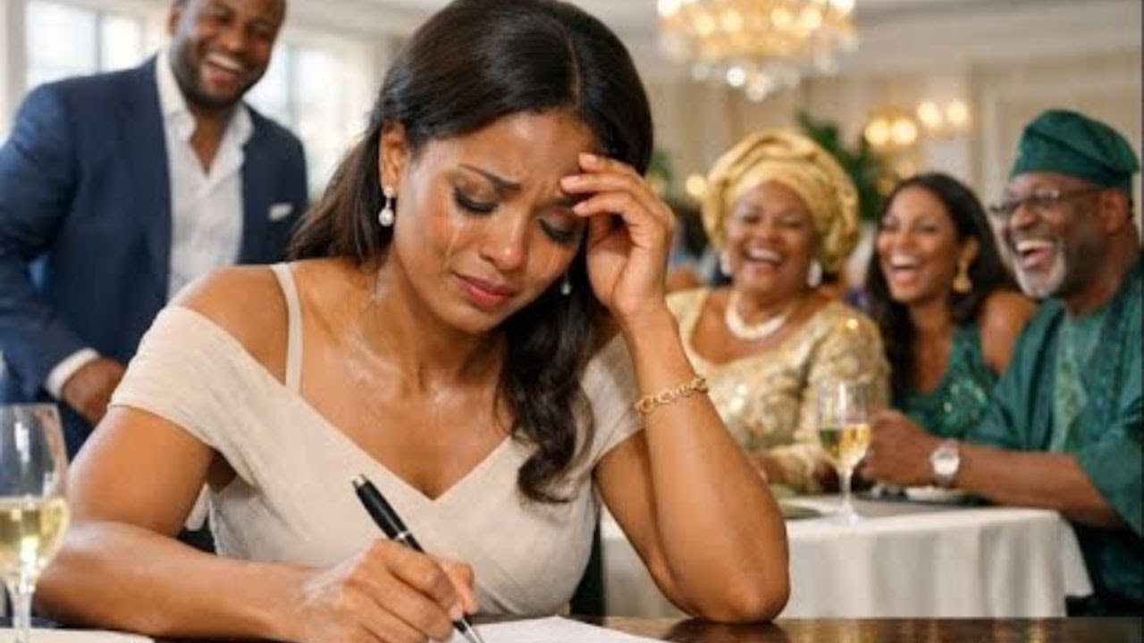 En larmes, je signe le divorce au gala familial—ils rient sans savoir qui je suis