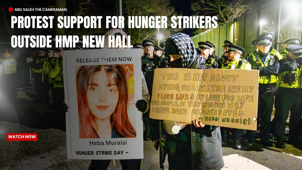 Hmp Risley Strike HEAVY POLICE presence during Hunger Strike support protest at HMP New ...